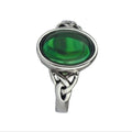 CELTIC GREEN STEEL RING