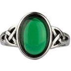 CELTIC GREEN STEEL RING