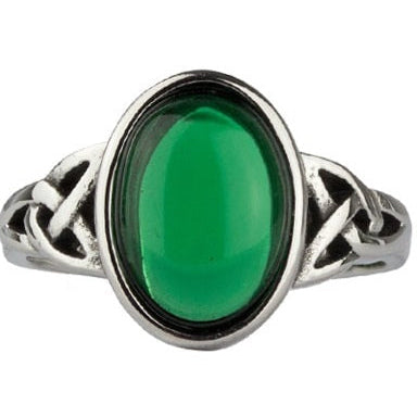 CELTIC GREEN STEEL RING