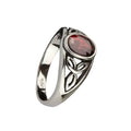 CELTIC RED STEEL RING