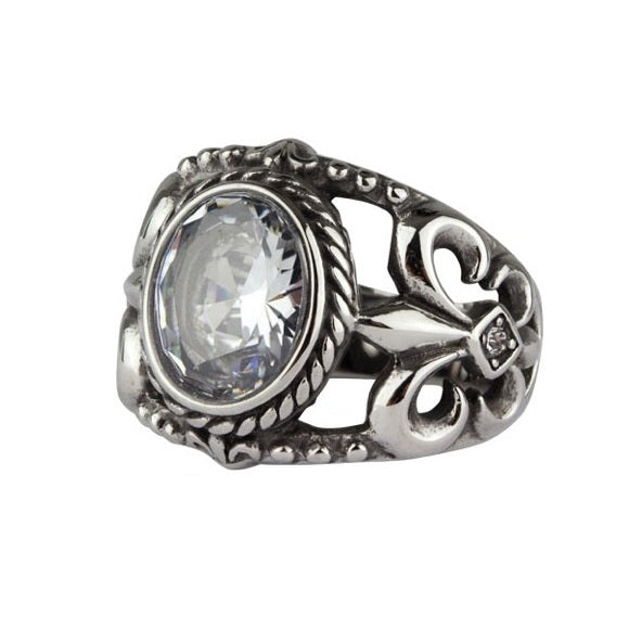 ROYAL CRYSTAL STEEL RING