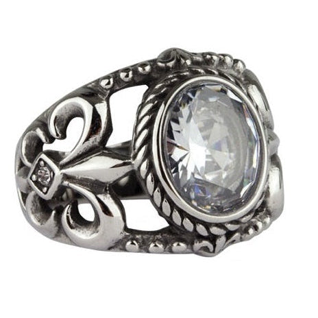ROYAL CRYSTAL STEEL RING