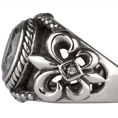 ROYAL CRYSTAL STEEL RING