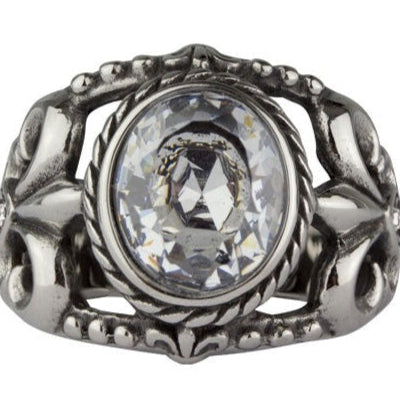 ROYAL CRYSTAL STEEL RING
