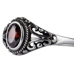 ORNAMENT RED STEEL RING