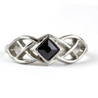 Celtic Crystal Steel Ring