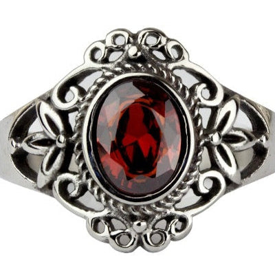 RED GOTH STEEL RING