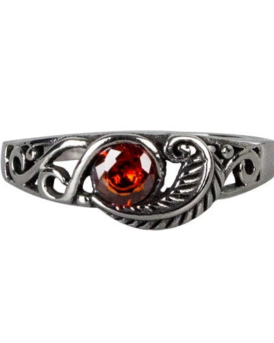 LEAVE RED STEEL RING