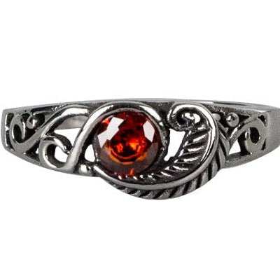 LEAVE RED STEEL RING