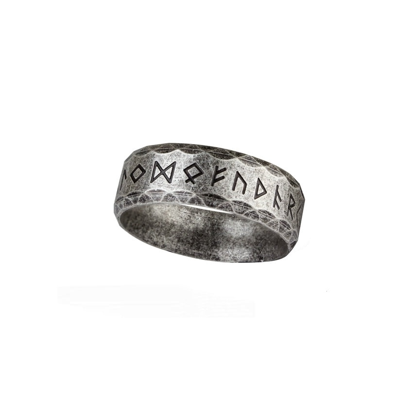 Antique look ring Runes