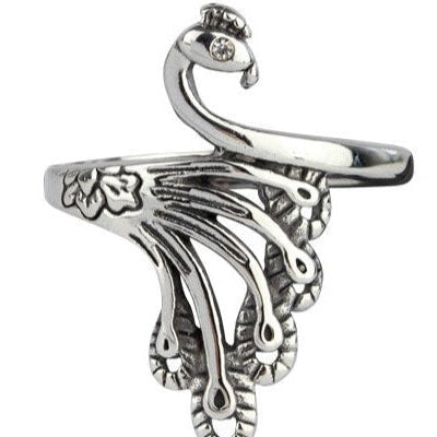 PEACOCK STAINLESS STEEL RING