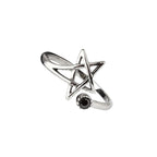 Expertly crafted from stainless steel, this "Pentagram" ring is adorned with sleek black zirconia. With a width of 2.0 cm, this stylish ring adds a touch of edge to any outfit. Made to last, its durable material ensures long-lasting wear