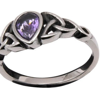 Celtic Drop Steel Ring