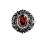 Ring Red Ornament stainless steel