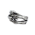 Since the ring is not completely closed, the size of the individual ring can be varied minimally. Width: approx. 1.3 cm, Material: stainless steel.