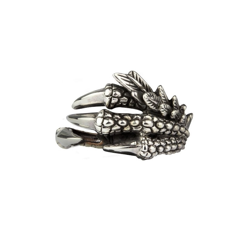 Dragon Claw Steel Ring - Bold Gothic Statement Jewelry