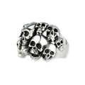 Stainless steel ring Skulls Height: approx. 2.0 cm, Material: stainless steel.