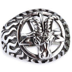 RAM SKULL STEEL RING