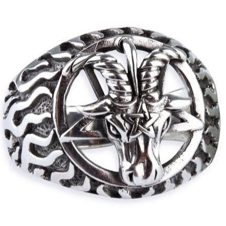 RAM SKULL STEEL RING