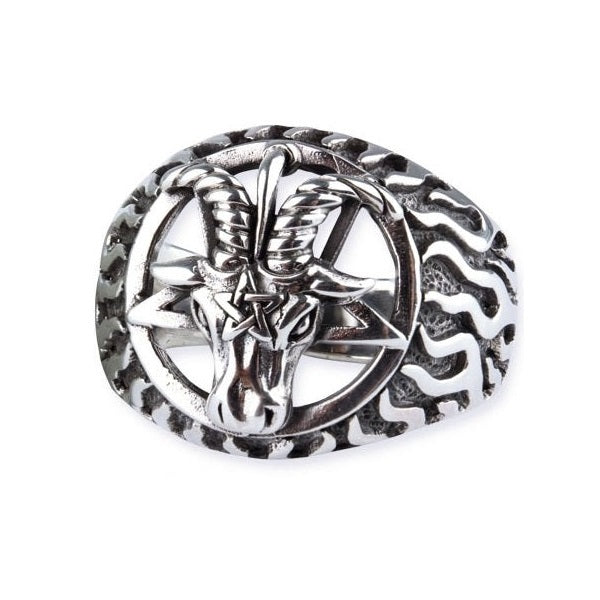RAM SKULL STEEL RING