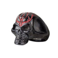 BLACK SKULL STEEL RING