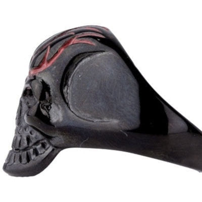 Black Skull Steel Ring