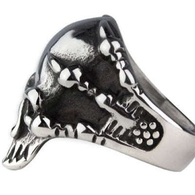 STEEL SKULL RING