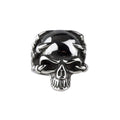 Stainless steel ring skull, Height: approx. 2.8 cm, Material: stainless steel.