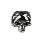 Stainless steel ring skull, Height: approx. 2.8 cm, Material: stainless steel.