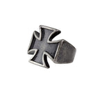 Stainless steel Iron cross ring Height: approx. 2.3 cm, Material: stainless steel.