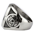 STAINLESS STEEL PENTAGRAM RING