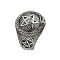 RING PENTAGRAM WITH SNAKE