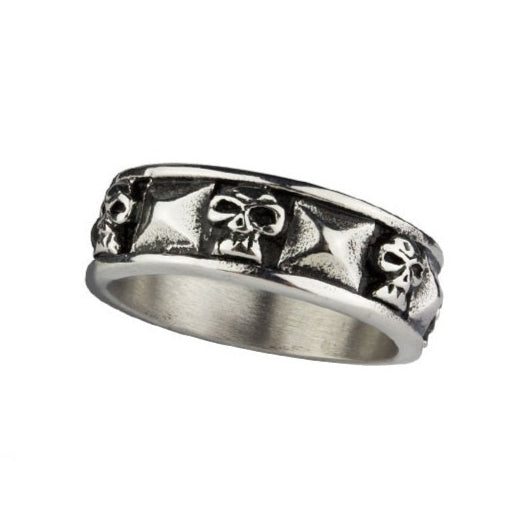 SKULLS STEEL RING