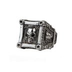 Made from durable stainless steel, this antique look skull ring is the perfect accessory for any edgy and stylish individual. The intricate design of the skull adds a unique touch to any outfit, while the sturdy material ensures long lasting wear.