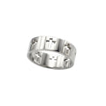 Crosses Stainless Steel Ring - Cut-Out Cross Gothic Band 7mm