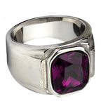 SIMPLE PURPLE STEEL RING