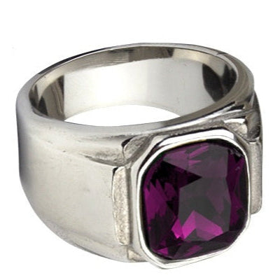 SIMPLE PURPLE STEEL RING