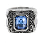 VICTORIAN BLUE STEEL RING