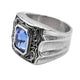 VICTORIAN BLUE STEEL RING