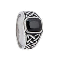 CELTIC BLACK STEEL RING