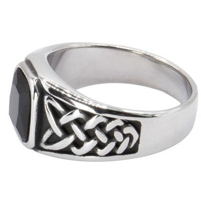 CELTIC BLACK STEEL RING