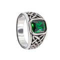 CELTIC GREEN STEEL RING