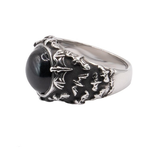 Black Bat Steel Ring