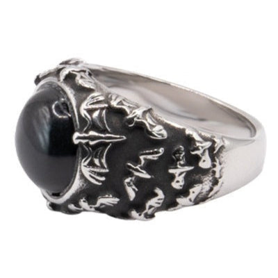 Black Bat Steel Ring