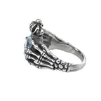 STEEL RING ICE BLUE CLADDAGH