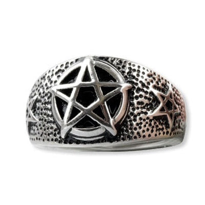 RING PENTAGRAM STAINLESS STEEL