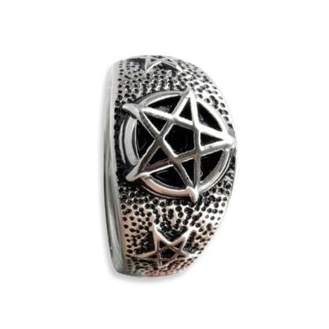 RING PENTAGRAM STAINLESS STEEL