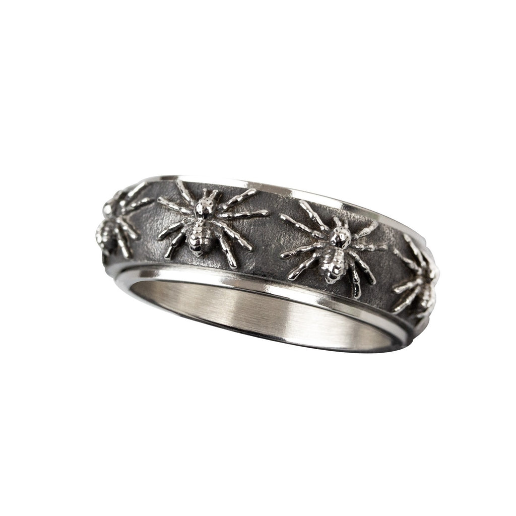 MOVING SPIDERS STEEL RING