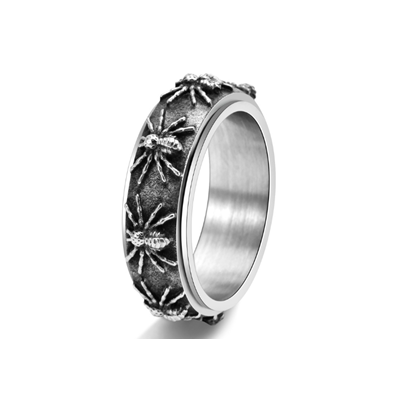 MOVING SPIDERS STEEL RING