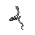 Snake ring with zirconia, Width: approx. 4.8 cm, Material: stainless steel with zirconia.